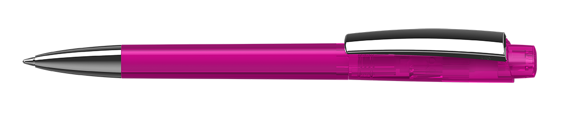 Zeno Transparent Kugelschreiber pink
