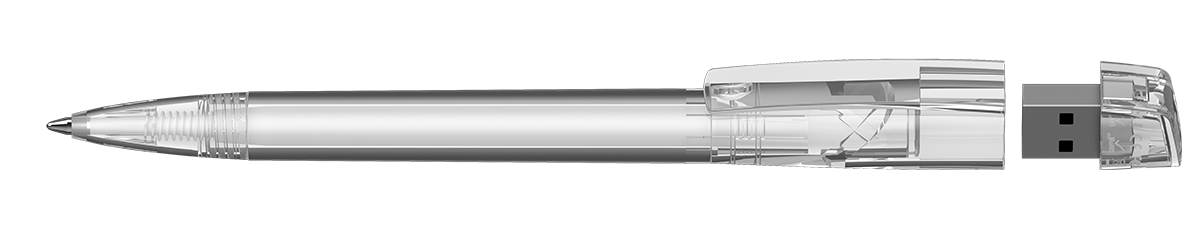 Turnus Transparent Kugelschreiber mit USB