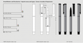 Flute rollerball metal PP