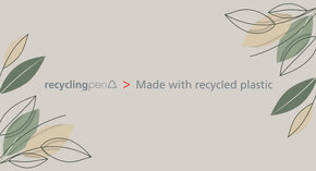 New Labelling on Our Recycled Plastic Ballpoint Pens